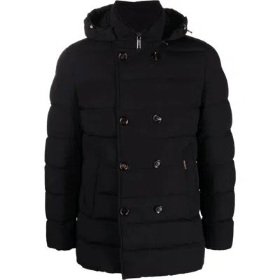 Moorer Double-breasted Hooded Quilted Down Jacket