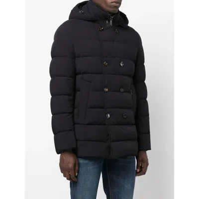 Moorer Double-breasted Hooded Quilted Down Jacket