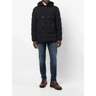 Moorer Double-breasted Hooded Quilted Down Jacket