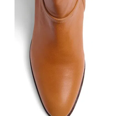 Valentino Pat Ankle Boot In Kidskin In Brown