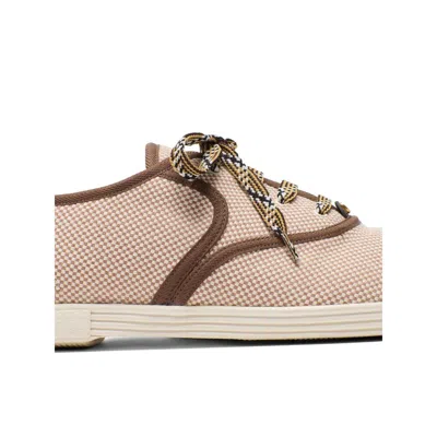 Valentino Bay By Bay Webbing-trimmed Checked Canvas Sneakers