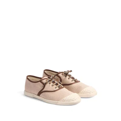 Valentino Bay By Bay Webbing-trimmed Checked Canvas Sneakers
