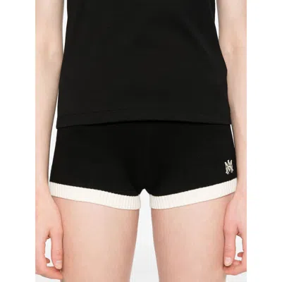 Amiri Cotton Shorts In Black