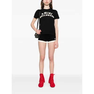 Amiri Cotton Shorts In Black