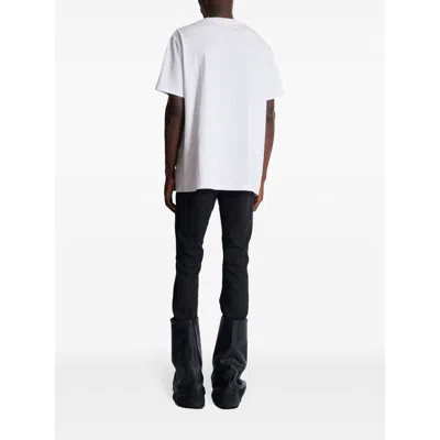 Balmain White Crewneck T-shirt With Maxi Logo Lettering On The Front