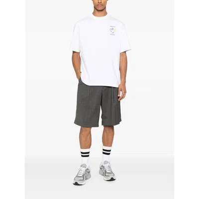 Casablanca White Cotton T-shirt With Print In Pattern
