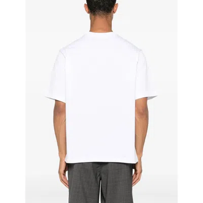 Casablanca White Cotton T-shirt With Print In Pattern