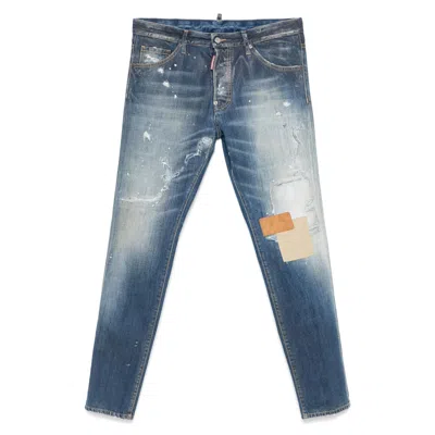 Dsquared2 Cool Guy Patchwork Distressed Jeans