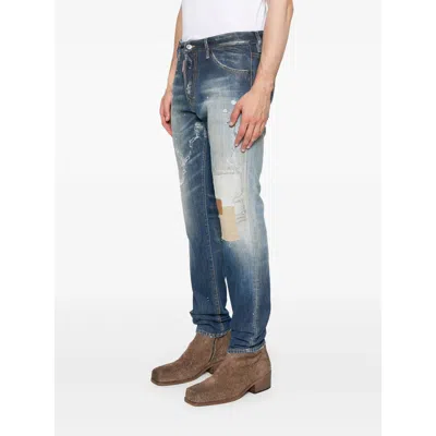Dsquared2 Cool Guy Patchwork Distressed Jeans