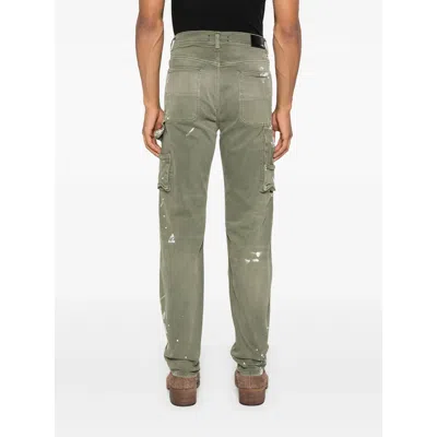 Amiri Khaki Army Logo Painted Slim Workman Jeans