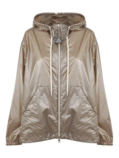 Moncler Metallic Drawstring Hood Jacket