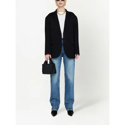 Anine Bing Oversized Wool-cashmere Blazer With Pockets And Padded Shoulders