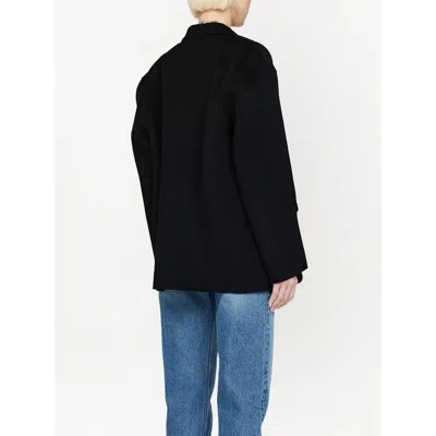 Anine Bing Oversized Wool-cashmere Blazer With Pockets And Padded Shoulders