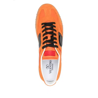 Valentino Upvillage Leather And Nylon Low Top Sneaker