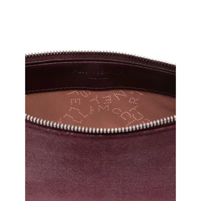 Stella Mccartney Falabella Plum Coloured Clutched Shoulder Bag Women In Burgundy