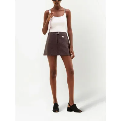 Courrèges Reedition Vinyl Miniskirt Clothing