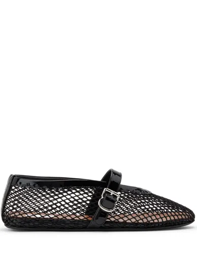 Shop Alaïa Women Ballet Flats In Fishnet