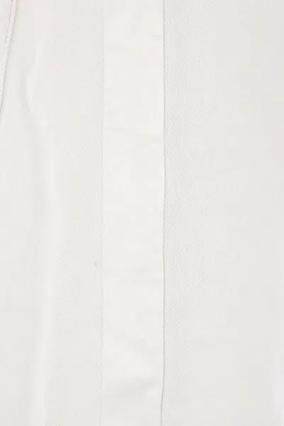 Mm6 Maison Margiela Ivory White Cotton Jeans In Neutral