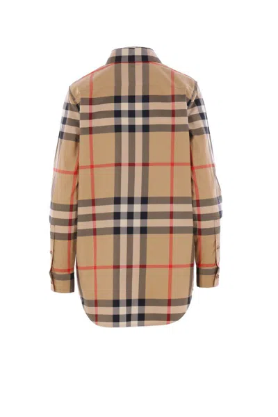 Burberry Nivi Check Cotton Shirt In Multi