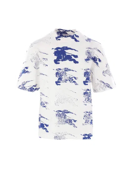 Burberry T-shirt With Ekd T-shirts White In White