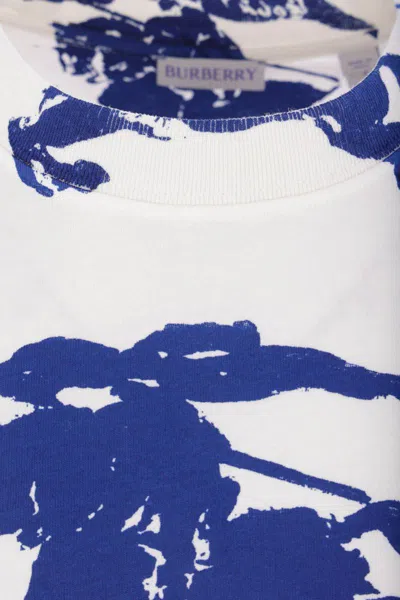 Burberry T-shirt With Ekd T-shirts White In White