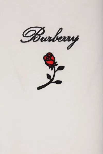 Burberry Crew Neck Floral Motif Short Sleeves T-shirt