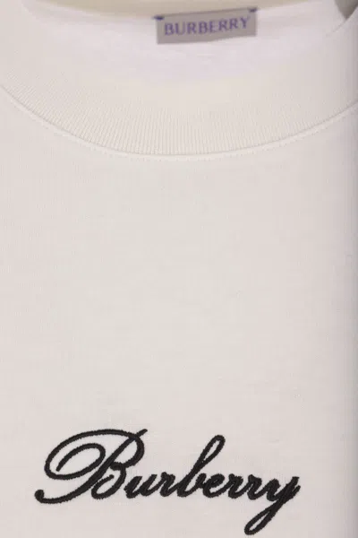 Burberry Crew Neck Floral Motif Short Sleeves T-shirt