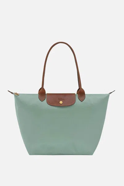 Longchamp Medium Le Pliage Original Shoulder Bag In Green