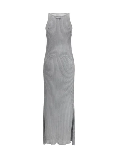 Pinko Form-fitting Grey Maxi Dress