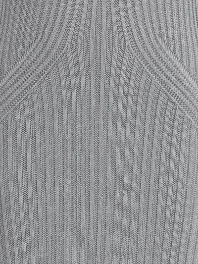 Pinko Form-fitting Grey Maxi Dress