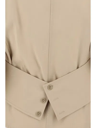 Pinko Belted Habotai Shirt In Neutral