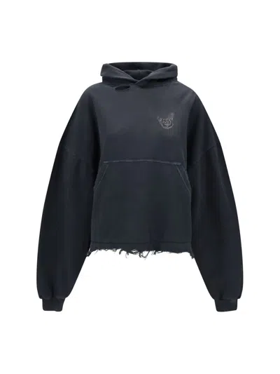 Balenciaga Distressed Nail Polish Hoodie With Front Pocket