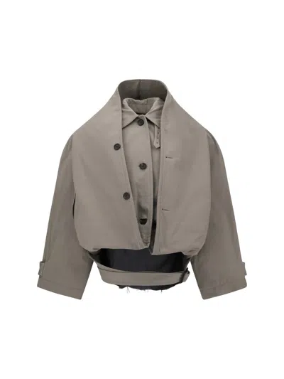 Balenciaga Women Reverse Hooded Trench Coat