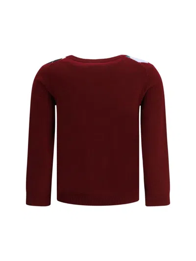 Ganni Womens Tawny Port Rhombus-print Round-neck Wool And Cashmere Cardigan Xl