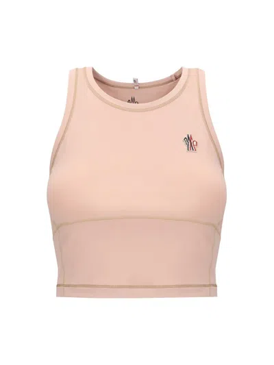 Moncler Sleeveless Round Neck Top With Contrast Stitching