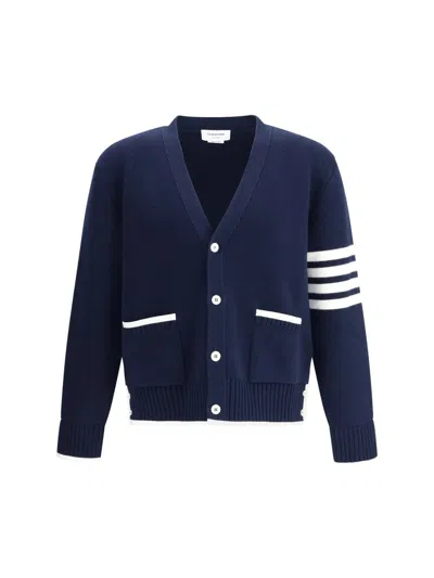 Thom Browne Crewneck Sweater With Striped Sleeve Detail