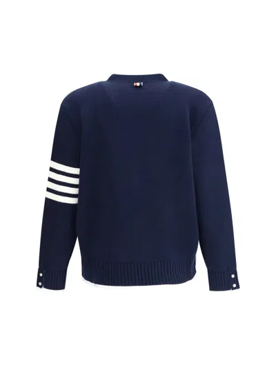 Thom Browne Crewneck Sweater With Striped Sleeve Detail
