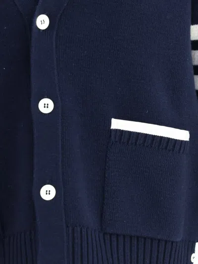 Thom Browne Crewneck Sweater With Striped Sleeve Detail