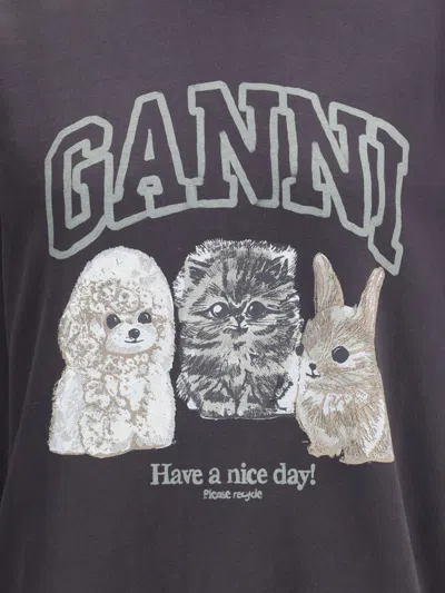 Ganni Hoodie With Logo Print