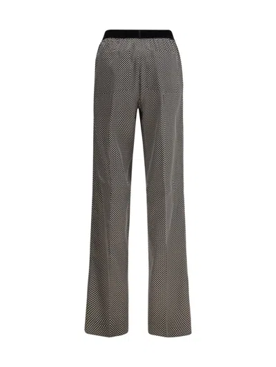 Tom Ford Printed Polka Dot Stretch Satin Pj Pants Trousers Multicolor