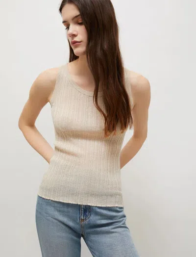 Marella Lurex-embellished Vest Top In Neutral