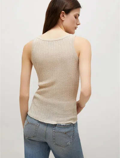 Marella Lurex-embellished Vest Top In Neutral