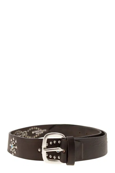 Alberto Luti Studded Leather Belt