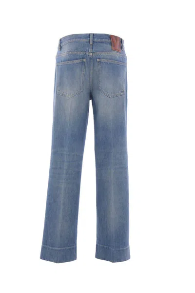 Valentino Chez Logo Patch Straight-leg Jeans