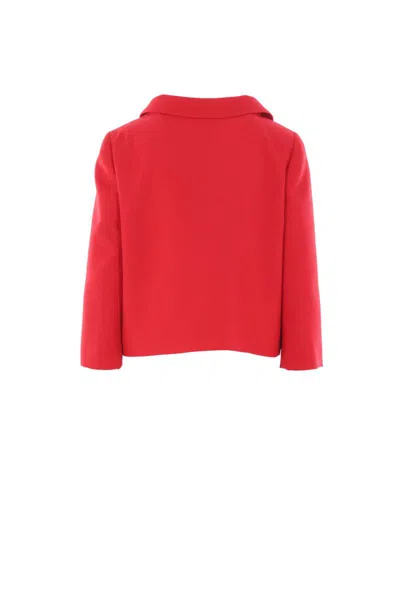 Valentino Womens Paris Heart-button Relaxed-fit Wool And Silk Jacket