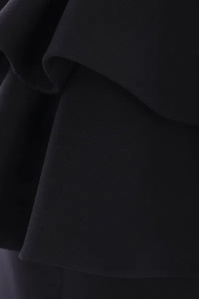 Valentino Couture Crepe High-waisted Skirt With Ruffle Detail