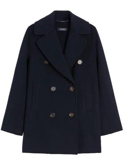 S Max Mara Caban Double-breasted Wool Coat