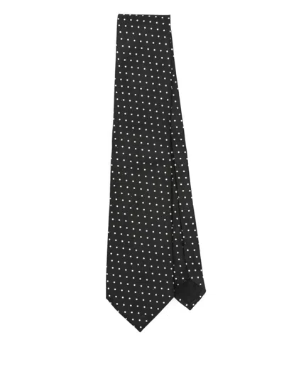 Tom Ford Micro Dot On Weave Silk Tie Accessories