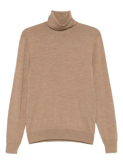 Tom Ford Beige Wool Turtleneck Sweater