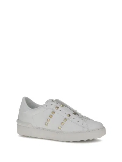 Valentino White Rockstud Untitled Sneakers